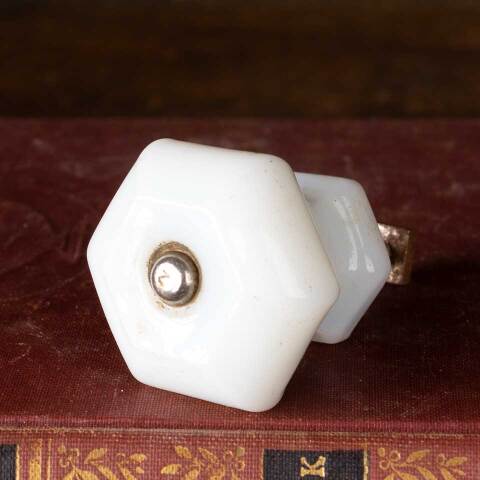 #50693 Antique Milk Glass Furniture Knob Hardware image 2