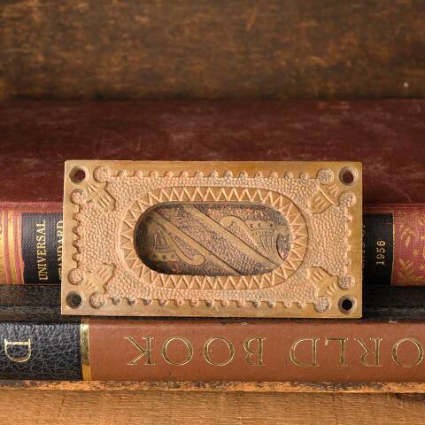 #50700 Antique Bronze Ornate Window Sash Lift image 2