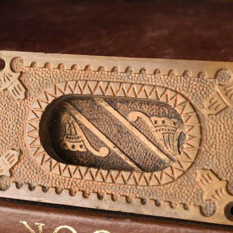 #50700 Antique Bronze Ornate Window Sash Lift image 4