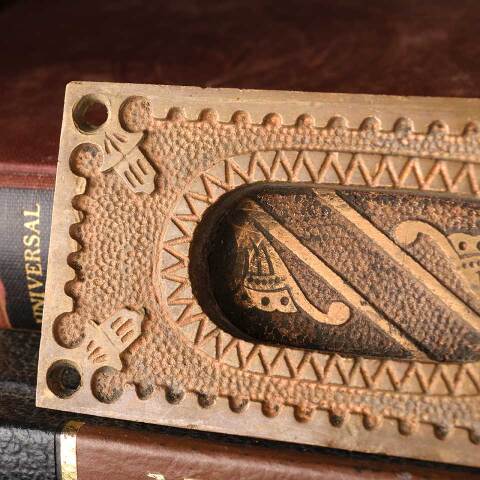 #50700 Antique Bronze Ornate Window Sash Lift image 5