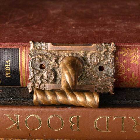 #50702 Antique Bronze Ornate Window Sash Lift image 2