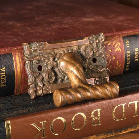 #50702 Antique Bronze Ornate Window Sash Lift image 3