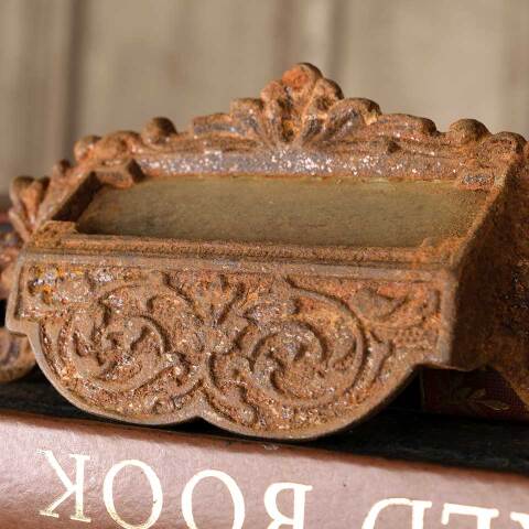 #50703 Antique Ornate Cast Iron Apothecary Bin Pull image 7