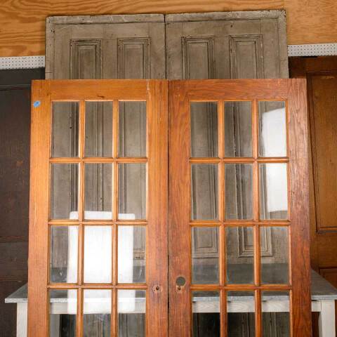 #50741 59x79 Antique 15 Lite Interior French Doors image 6
