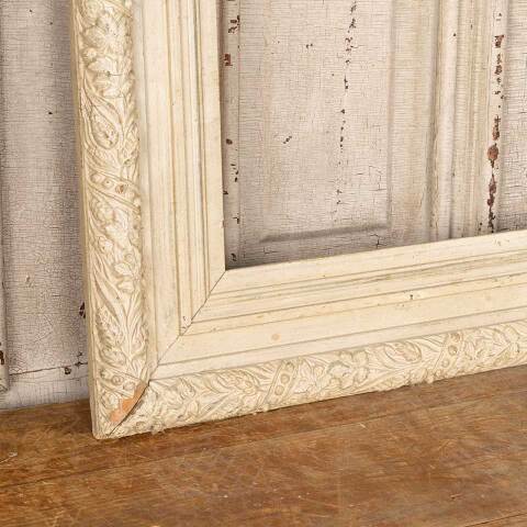 #50756 Antique White Gesso & Wood Picture Frame image 3