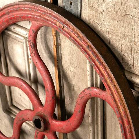 #50764 Antique Cast Iron Belt Wheel image 2