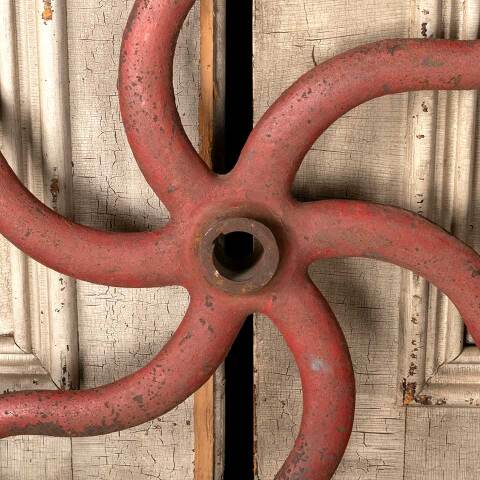 #50764 Antique Cast Iron Belt Wheel image 5