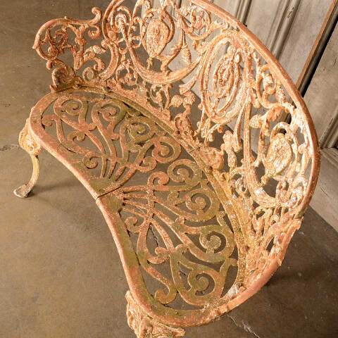 #50772 Vintage Cast Iron Garden Patio Bench image 4