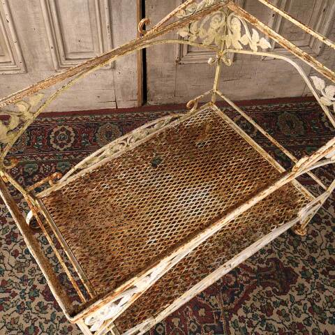 #50776 Vintage Metal Garden Tea Cart Plant Stand image 8