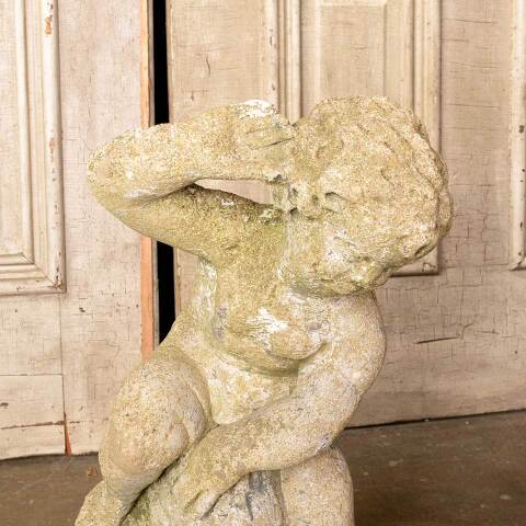 #50825 Vintage Cast Concrete Garden Fountain Statue image 2