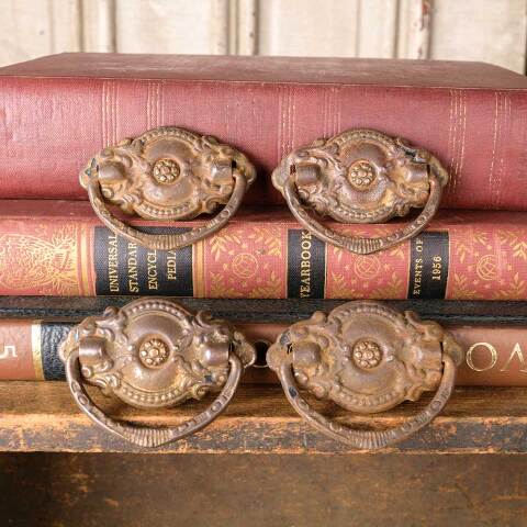 #50879 Antique Metal Furniture Drawer Bail Pulls image 2