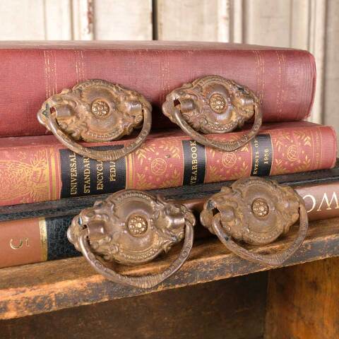 #50879 Antique Metal Furniture Drawer Bail Pulls image 3