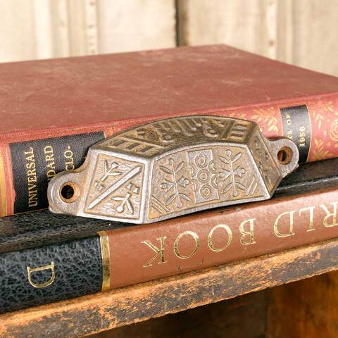 #50880 Antique Cast Iron Bin Pull Drawer Hardware image 3