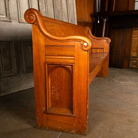 #50892 Salvaged Antique Wood Church Pew Bench image 3