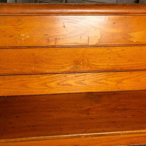 #50892 Salvaged Antique Wood Church Pew Bench image 5
