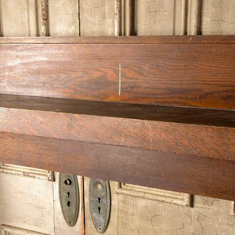 #50899 58x54 Salvaged Antique Oak Fireplace Mantel image 4