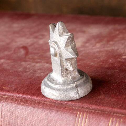 #50944 Vintage Cast Aluminum Spur Lamp Finial image 3