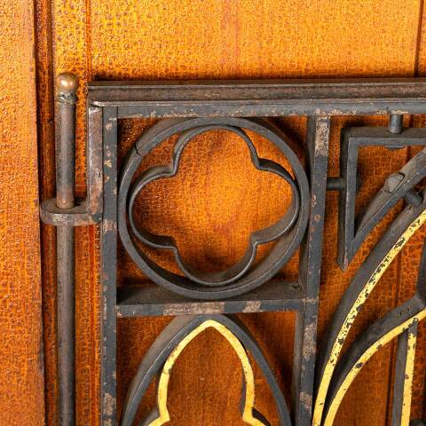 #51035 Antique Painted Cast Iron Church Altar Gate image 2