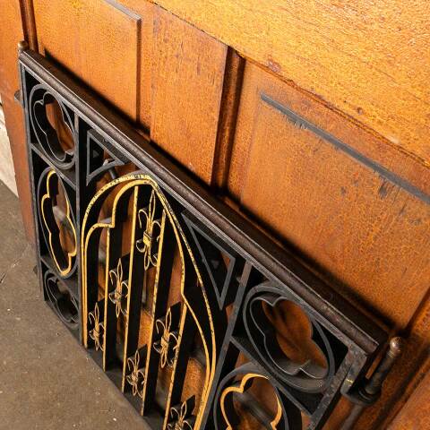 #51035 Antique Painted Cast Iron Church Altar Gate image 5