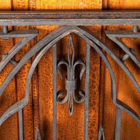 #51035 Antique Painted Cast Iron Church Altar Gate image 7