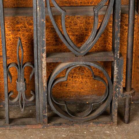 #51035 Antique Painted Cast Iron Church Altar Gate image 8