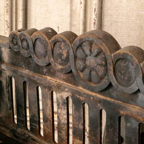 #51046 Antique Cast Iron Fireplace Log Holder Basket image 7