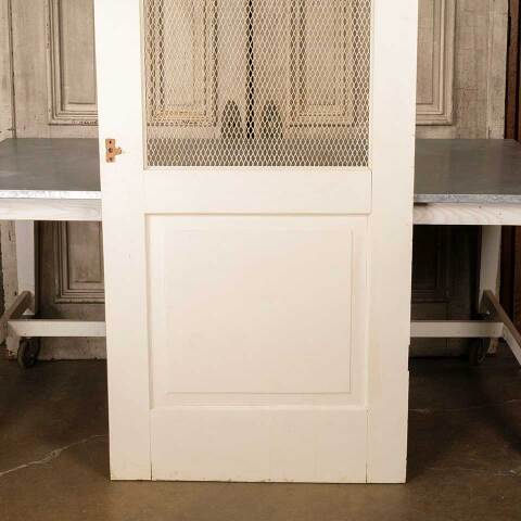 #51052 34x79 Wood Door w/ Metal Wire Screen Panel image 6