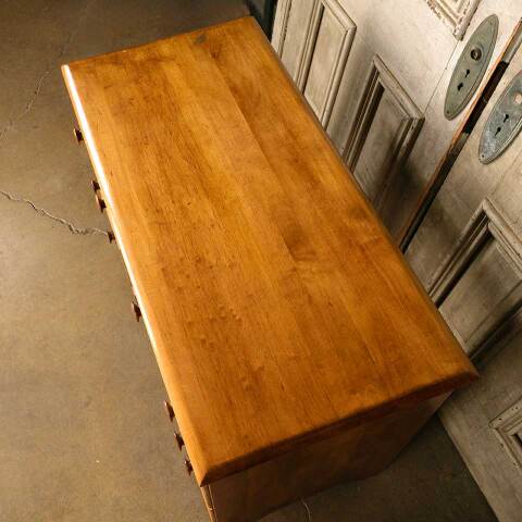 #51106 Antique Wood 7 Drawer Kneehole Desk image 5