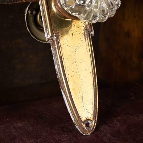 #51125 Antique Glass & Brass Closet Door Set image 3