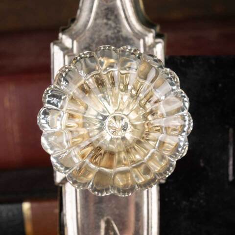 #51127 Antique Glass Bathroom Door Hardware Set image 2