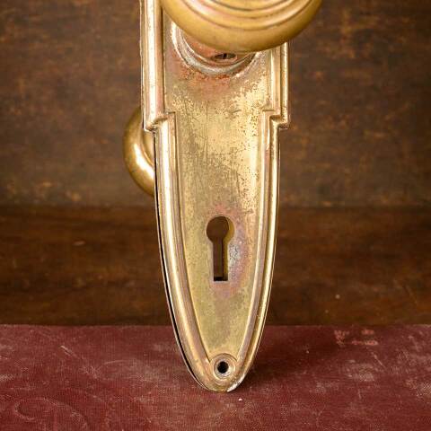 #51128 Salvaged Antique Brass Door Hardware Set image 6