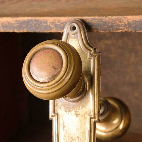 #51128 Salvaged Antique Brass Door Hardware Set image 7