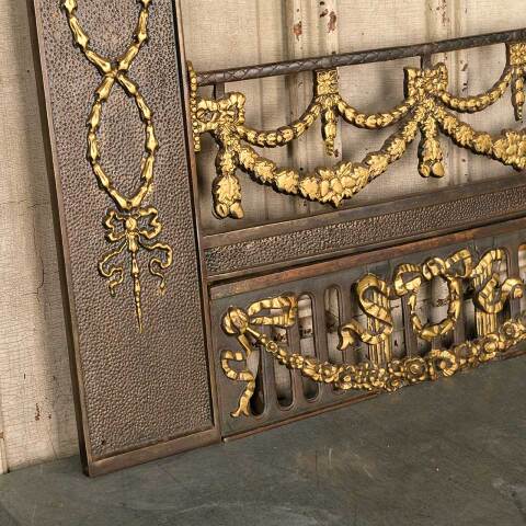 #51138 31x32 Antique Cast Iron Fireplace Surround image 5