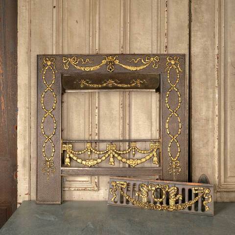 #51138 31x32 Antique Cast Iron Fireplace Surround image 6