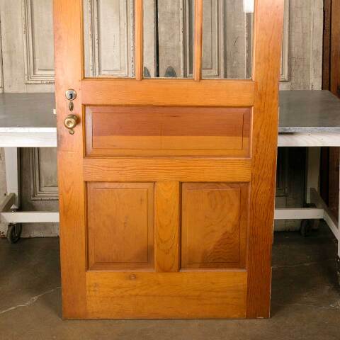 #51140 Salvaged Antique 6 Lite Wood Entry Door image 7
