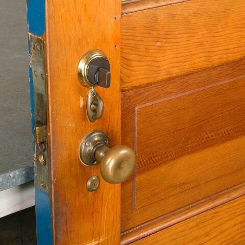 #51140 Salvaged Antique 6 Lite Wood Entry Door image 8