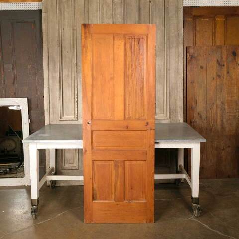 #51194 28x77 Antique 5 Panel Pine Interior Door image 4