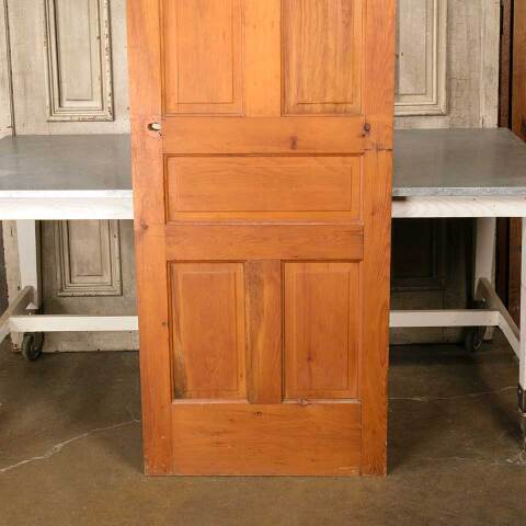 #51194 28x77 Antique 5 Panel Pine Interior Door image 6