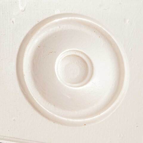 #51207 Salvaged Painted Wood Rosette Trim Block image 4