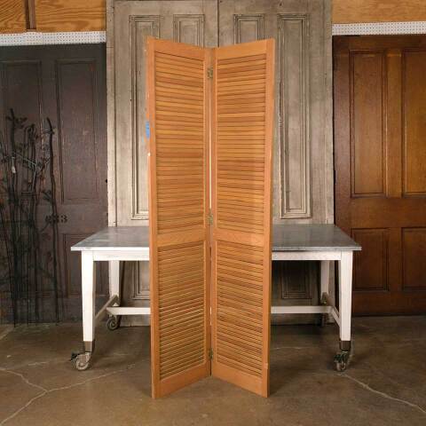 #51213 35x80 Salvaged Louvered Wood Bifold Doors image 6