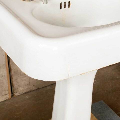 #51219 Antique Cast Iron Pedestal Bathroom Sink image 2