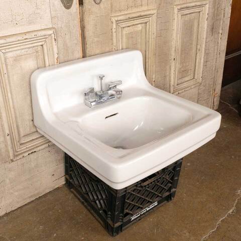 #51220 Antique Porcelain Wall Mount Bathroom Sink image 2