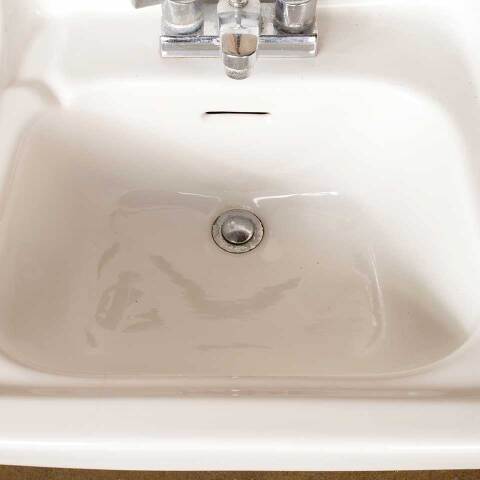 #51220 Antique Porcelain Wall Mount Bathroom Sink image 4