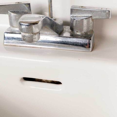 #51220 Antique Porcelain Wall Mount Bathroom Sink image 5