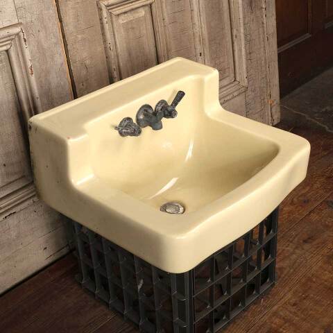 #51222 Antique Porcelain Wall Mount Bathroom Sink image 2