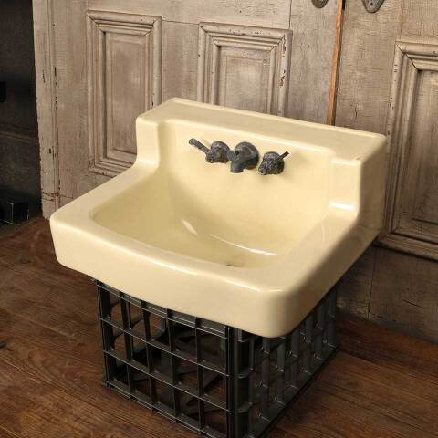 #51222 Antique Porcelain Wall Mount Bathroom Sink image 7