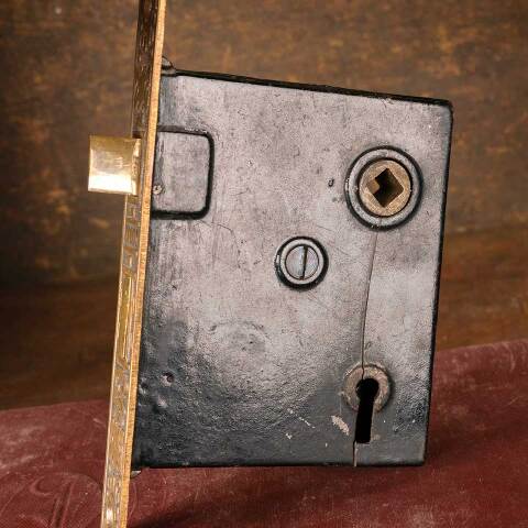 #51273 Antique Ornate Door Mortise Lock & Key image 2