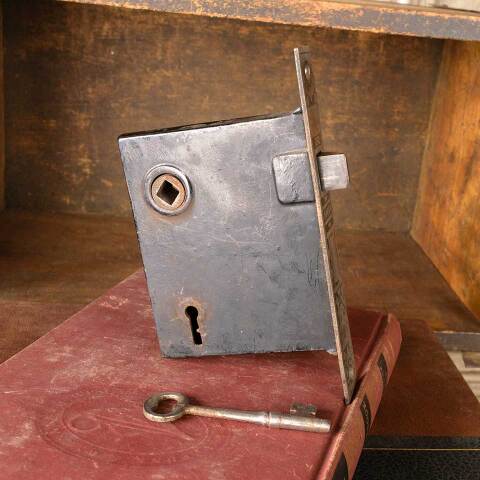 #51274 Antique Ornate Door Mortise Lock & Key image 4