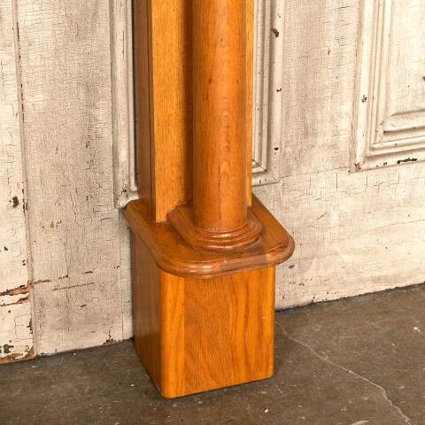 #51278 Oak Fireplace Mantel w/ Beveled Glass Mirror image 3