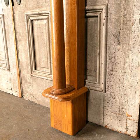 #51278 Oak Fireplace Mantel w/ Beveled Glass Mirror image 8